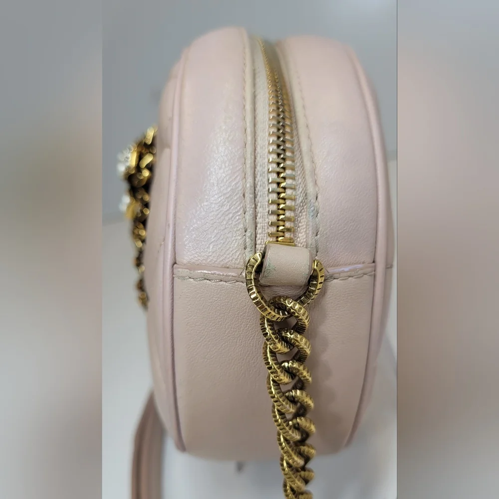 SOLD!! Dolce & Gabbana Devotion Sacred Heart Pink Calfskin Crossbody Bag - Picture 5 of 15